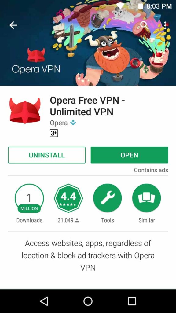 Free Unlimited VPN for Android 1