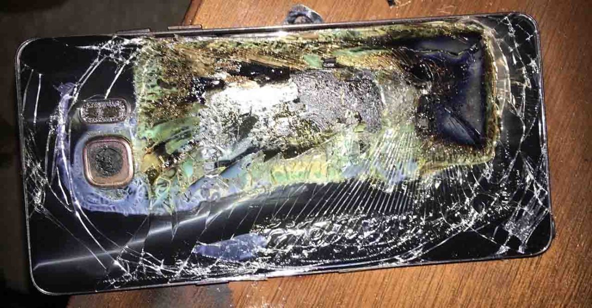 Samsung Galaxy Note 7 catches fire