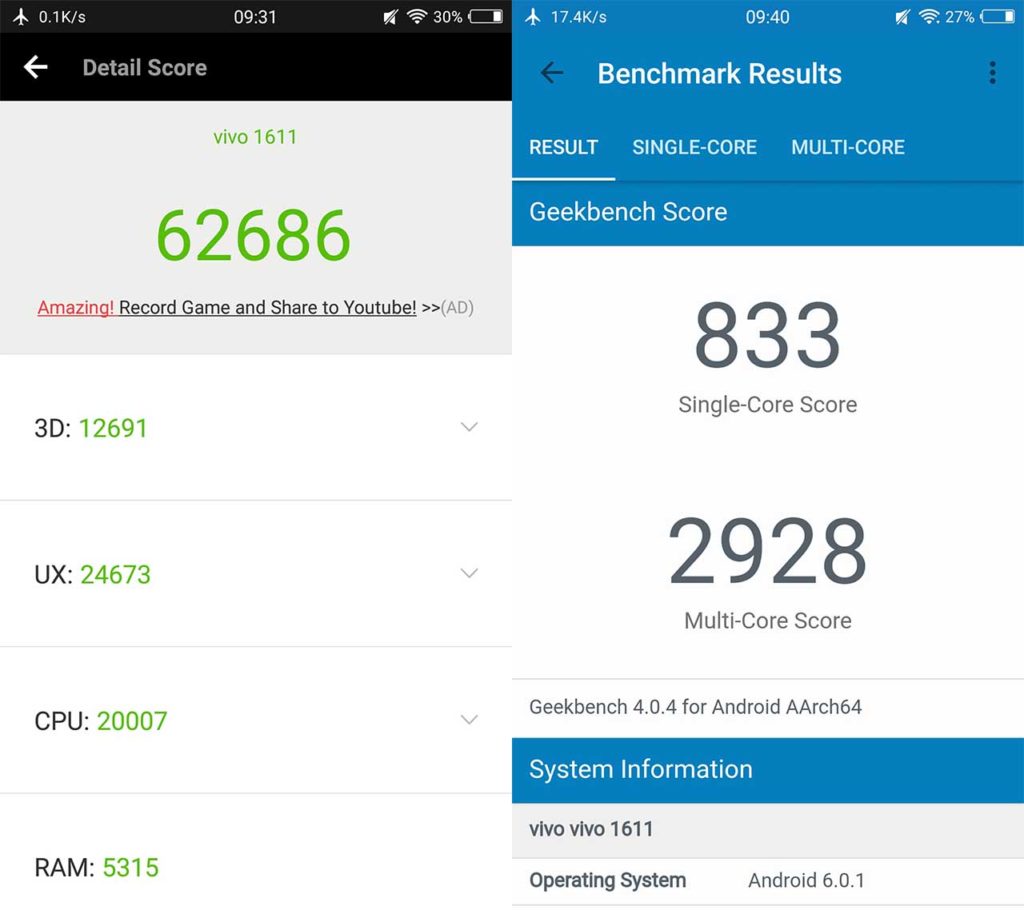 Vivo V5 Plus benchmark scores by Revu Philippines