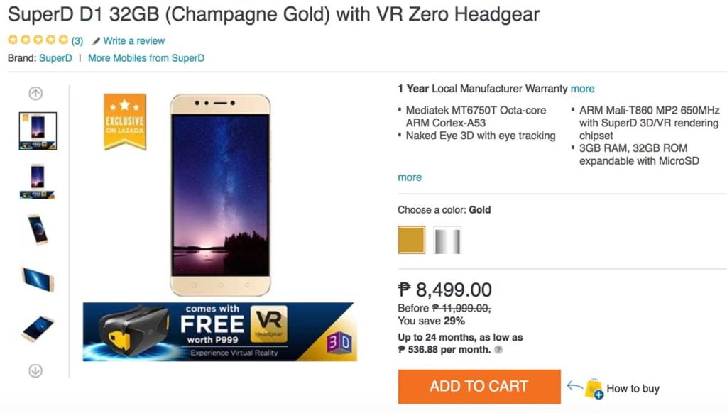 MyPhone SuperD D1 specs and sale price on Lazada Philippines