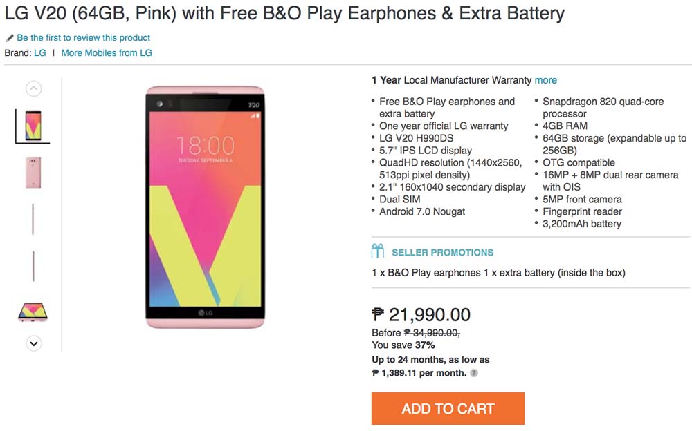 LG V20 sale price and specs_Revu Philippines_Lazada