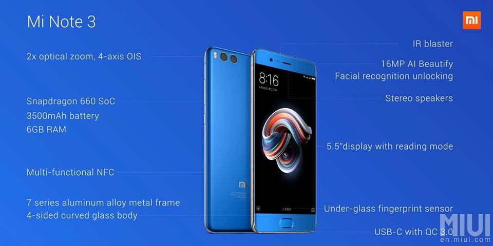 Xiaomi Mi Note 3 price and specs_Revu Philippines