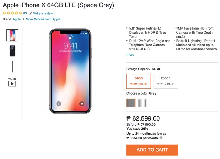 Apple iPhone X sale on Lazada Philippines