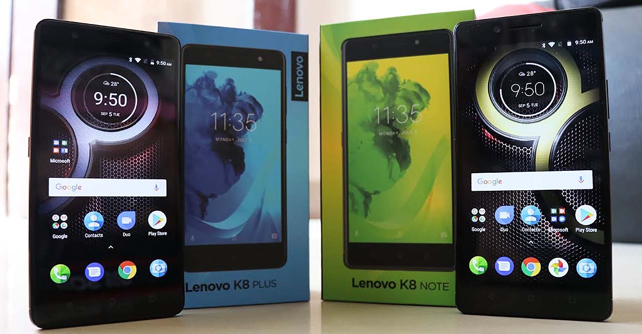 Lenovo k8 note and lenovo k8 plus