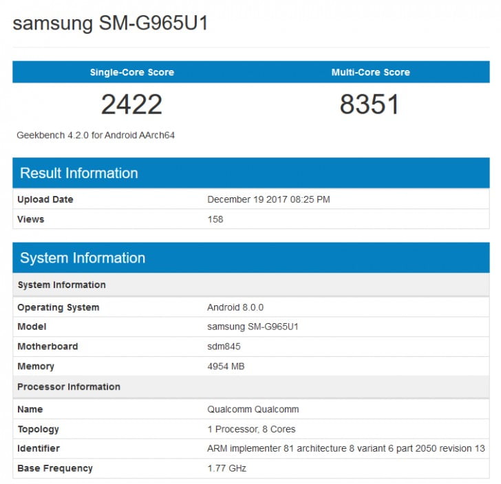 Samsung Galaxy S9 and S9 Plus Antutu benchmark scores on Revu Philippines