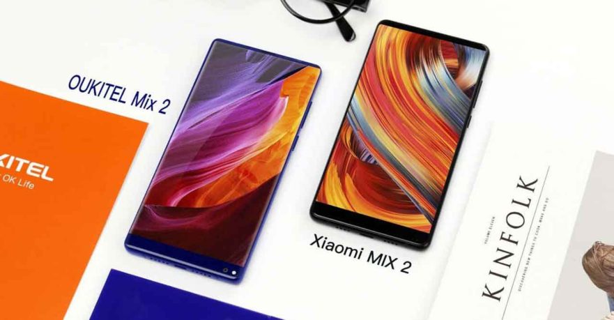 Oukitel Mix 2 vs Xiaomi Mi MIX 2 design comparison on Revu Philippines