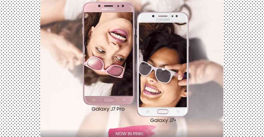 Samsung Galaxy J7 Plus and J7 Pro pink price and specs with comparison on Revu Philippines