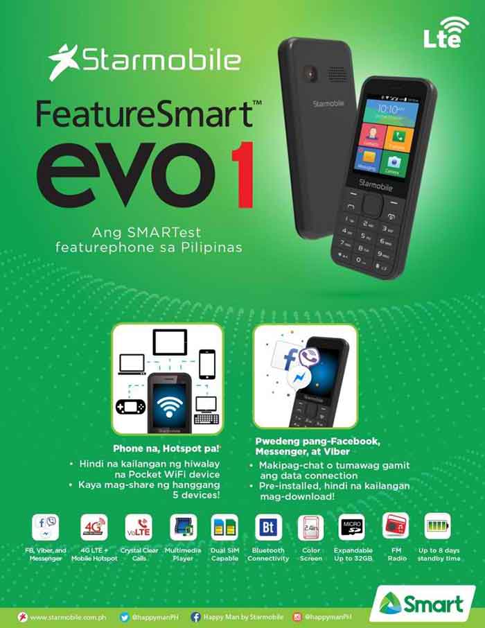 Starmobile FeatureSmart Evo 1 price and specs on Revu Philippines