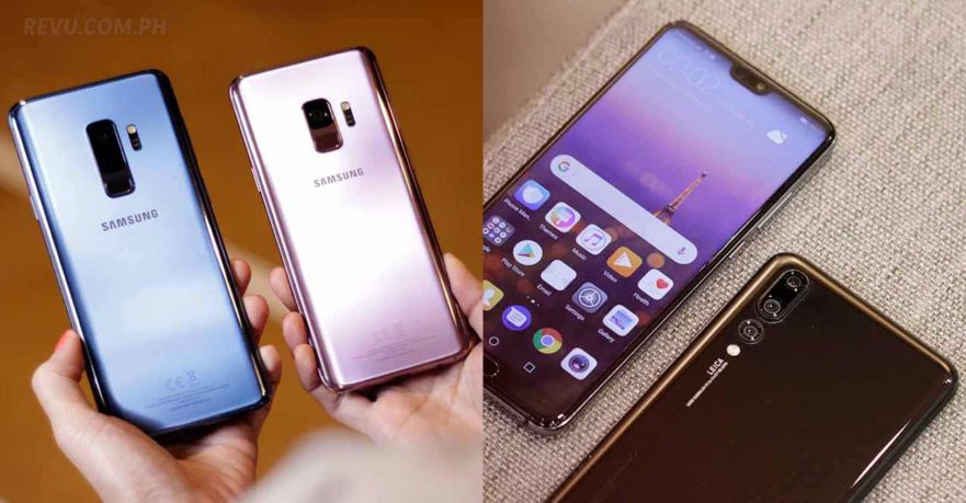 Samsung Galaxy S9 and S9 Plus vs Huawei P20 and P20 Pro on Revu Philippines