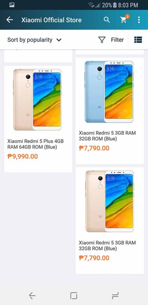 Xiaomi Redmi 5 and Redmi 5 Plus price on Xiaomi official online store on Lazada by Revu Philippines