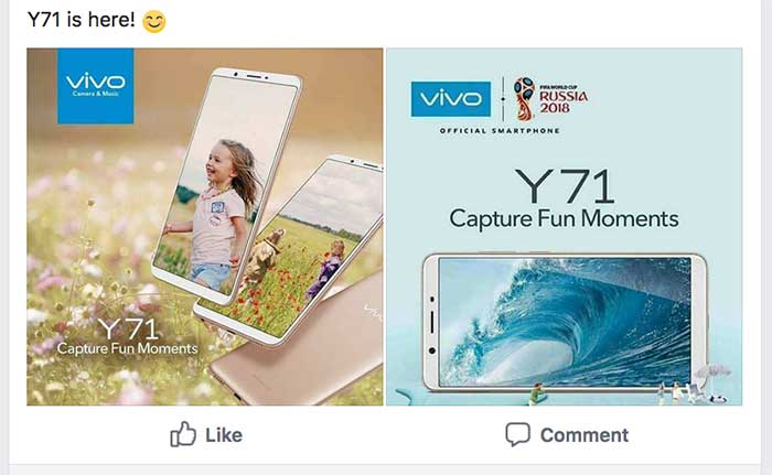 Vivo V71 Facebook Philippines announcement on Revu Philippines
