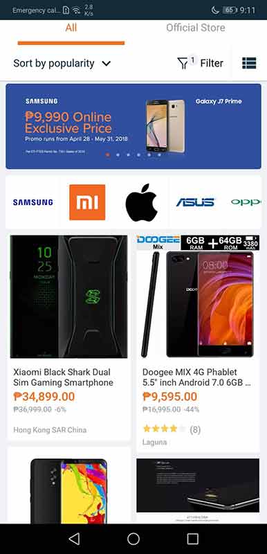 Samsung Galaxy J7 Prime sale price on Lazada via Revu Philippines