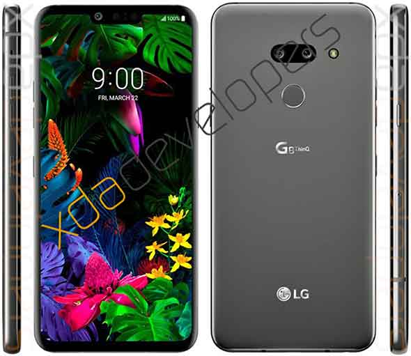 LG G8 ThinQ leaked render from XDA Developers, via Revu Philippines