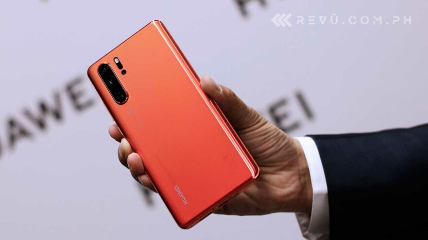 Huawei P30 Pro in Amber Sunrise color, price, specs, and availability via Revu Philippines