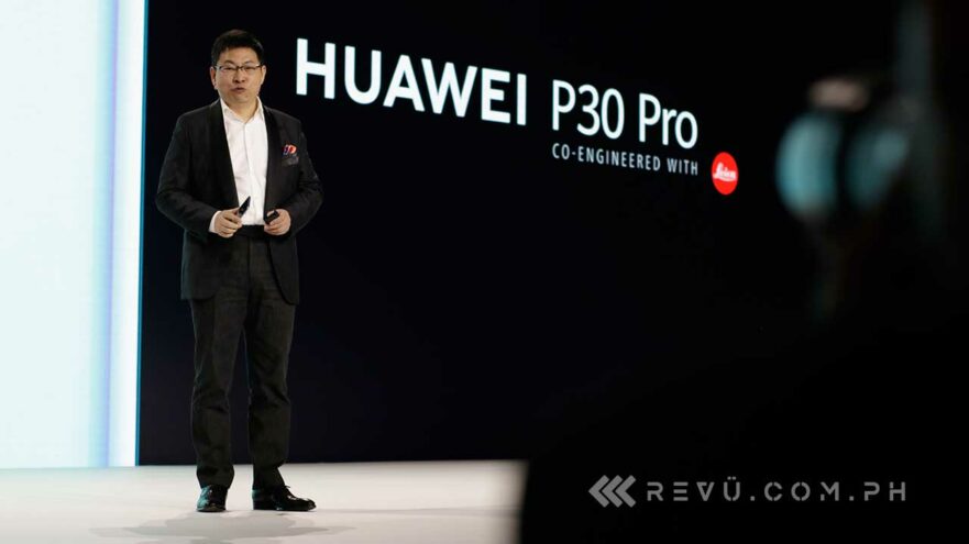Richard Yu at the Huawei P30 and Huawei P30 Pro launch via Revu Philippines