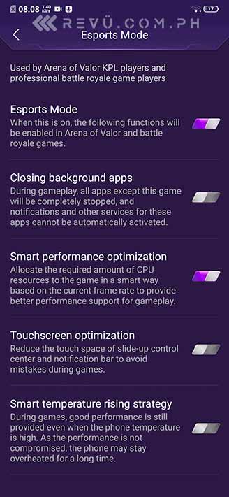 Vivo V15 Pro Esports mode in gaming review by Revu Philippines