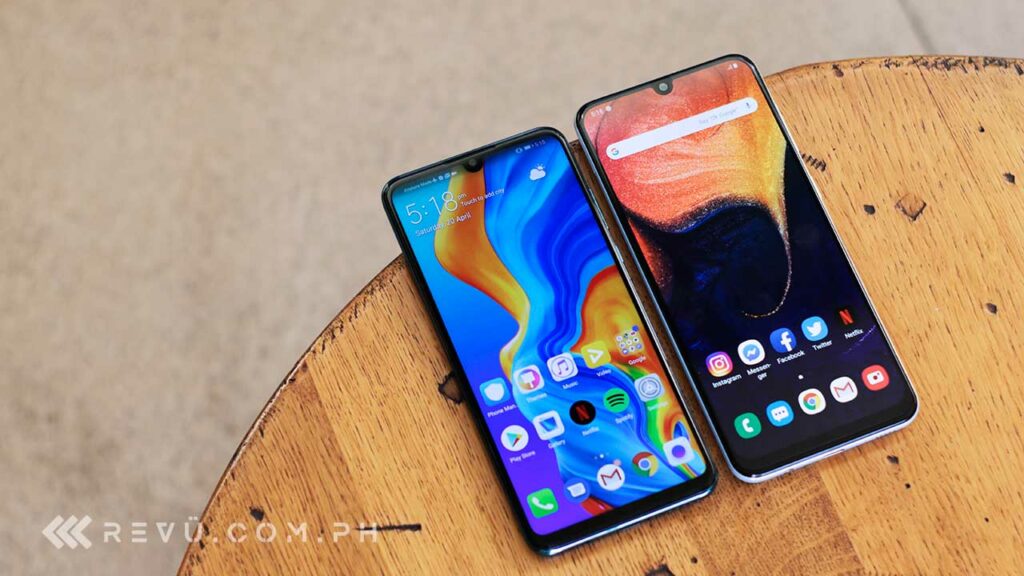 Huawei P30 Lite vs Samsung Galaxy A50 comparison review by Revu Philippines