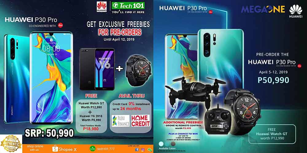 Huawei P30 Pro more freebies like Huawei Y6 2018 and a drone via Revu Philippines