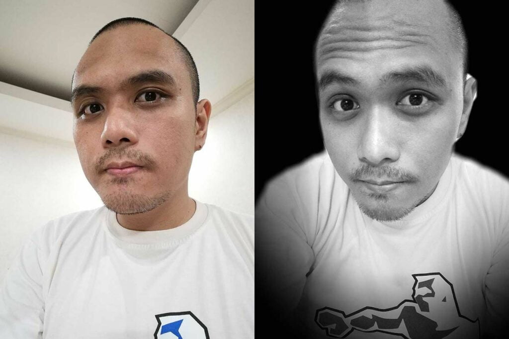 Huawei P30 Lite sample selfie pictures: Auto mode vs portrait camera lighting effect enabled by Revu Philippines