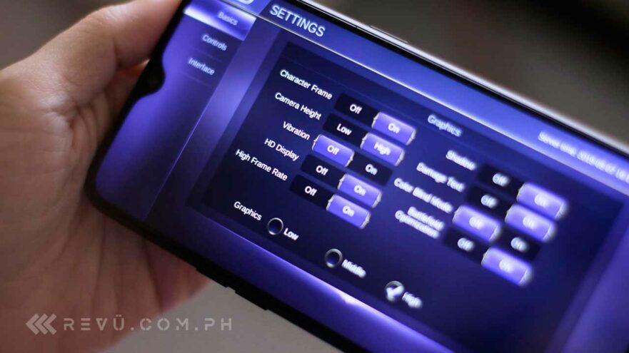 Realme 3 Pro running Mobile Legends in High Frame Rate mode on Revu Philippines