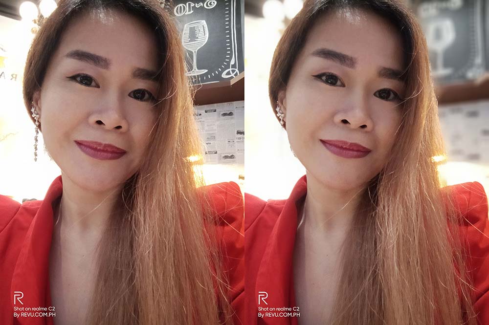 Realme C2 sample selfie pictures: Auto mode vs Portrait mode by Revu Philippines