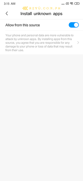 Redmi K20 Pro: Allow installation of apps from unknown sources by Revu Philippines