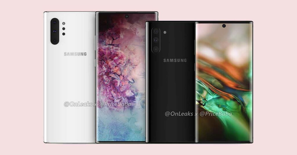 Samsung Galaxy Note 10 Pro vs Note 10 design in image render via Revu Philippines