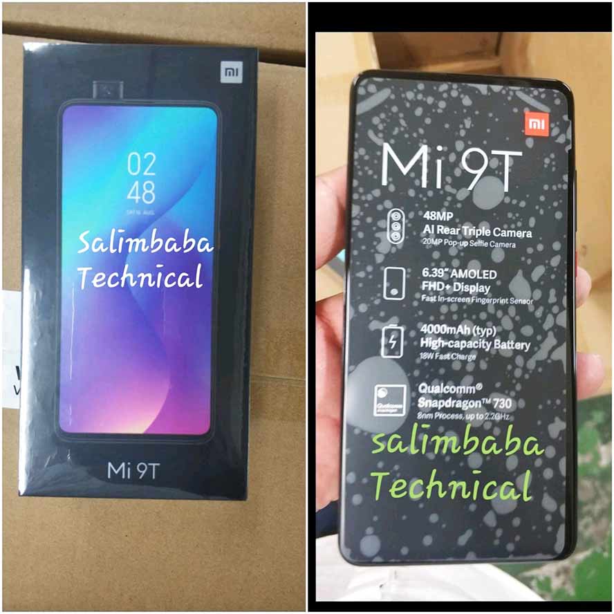Xiaomi Mi 9T retail box picture with specs via Revu Philippines