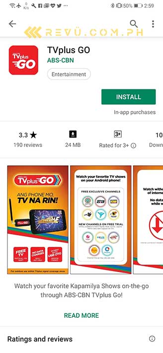 ABS-CBN TVplus Go app, review, price, and channels by Revu Philippines