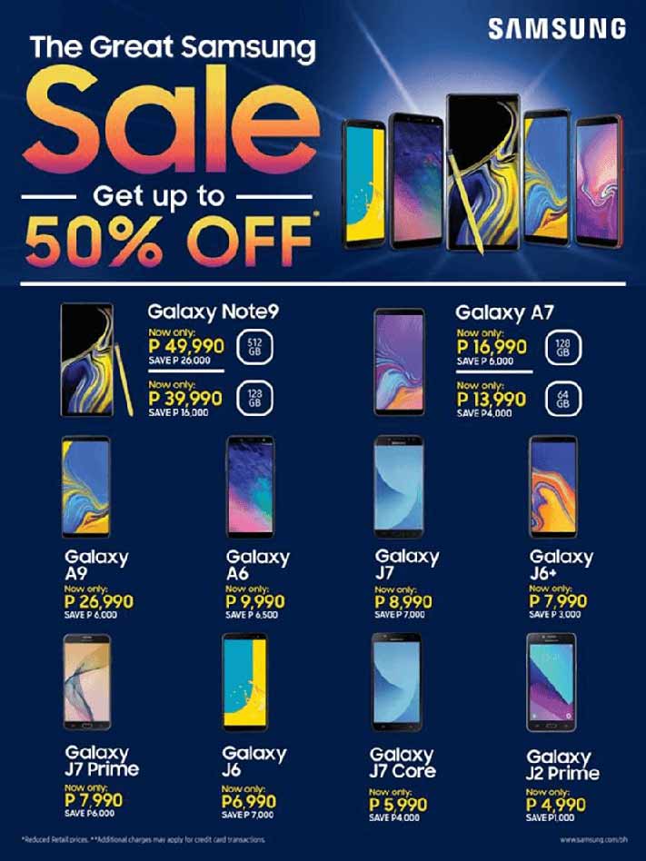 Great Samsung Sale: List of smartphones with their prices dropped starting July 2019 via Revu Philippines