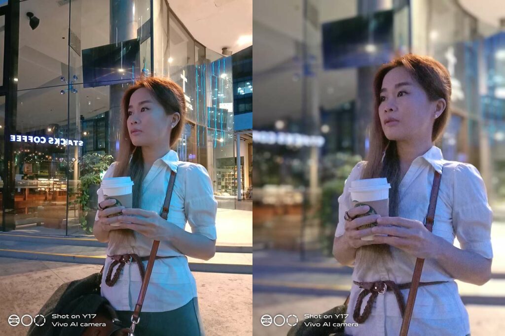 Vivo Y17 sample night pictures: auto mode vs portrait mode or with bokeh effect by Revu Philippines