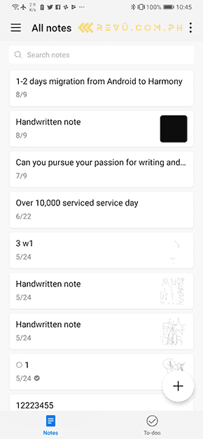 EMUI 9.1 Notepad design vs on EMUI 10 via Revu Philippines