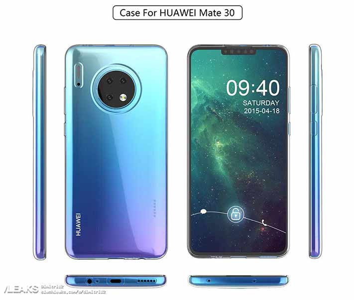 Huawei Mate 30 case render leak via Revu Philippines