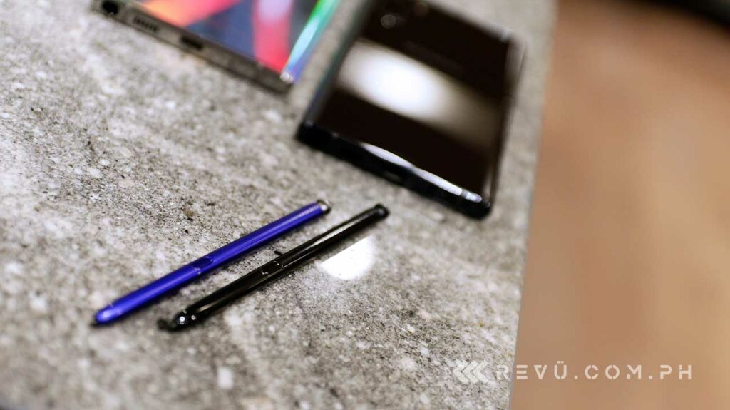 S Pen stylus on the Samsung Galaxy Note 10 and Samsung Galaxy Note 10 Plus with price and specs by Revu Philippines