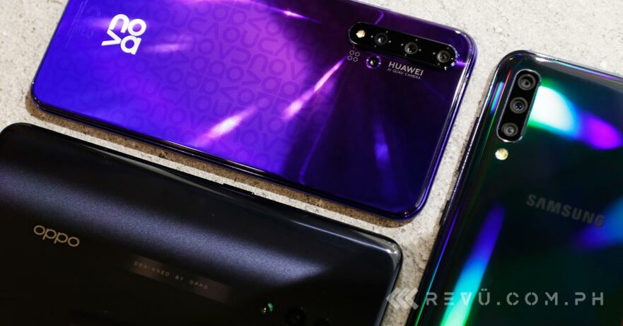 Huawei Nova 5T vs Samsung Galaxy A70 vs OPPO Reno comparison review by Revu Philippines