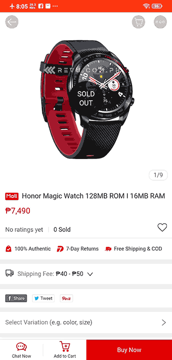 Honor Watch Magic price we at Revü spotted on Shopee by Revu Philippines