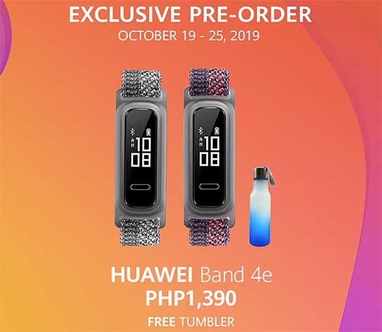 Huawei Band 4e preorder freebie, price, and specs via Revu Philippines