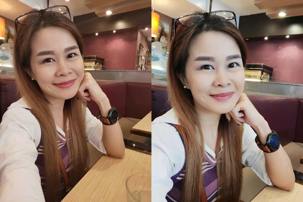 Huawei Nova 5T vs Samsung Galaxy A80: Sample selfie pictures comparison, auto mode, indoors, daytime by Revu Philippines