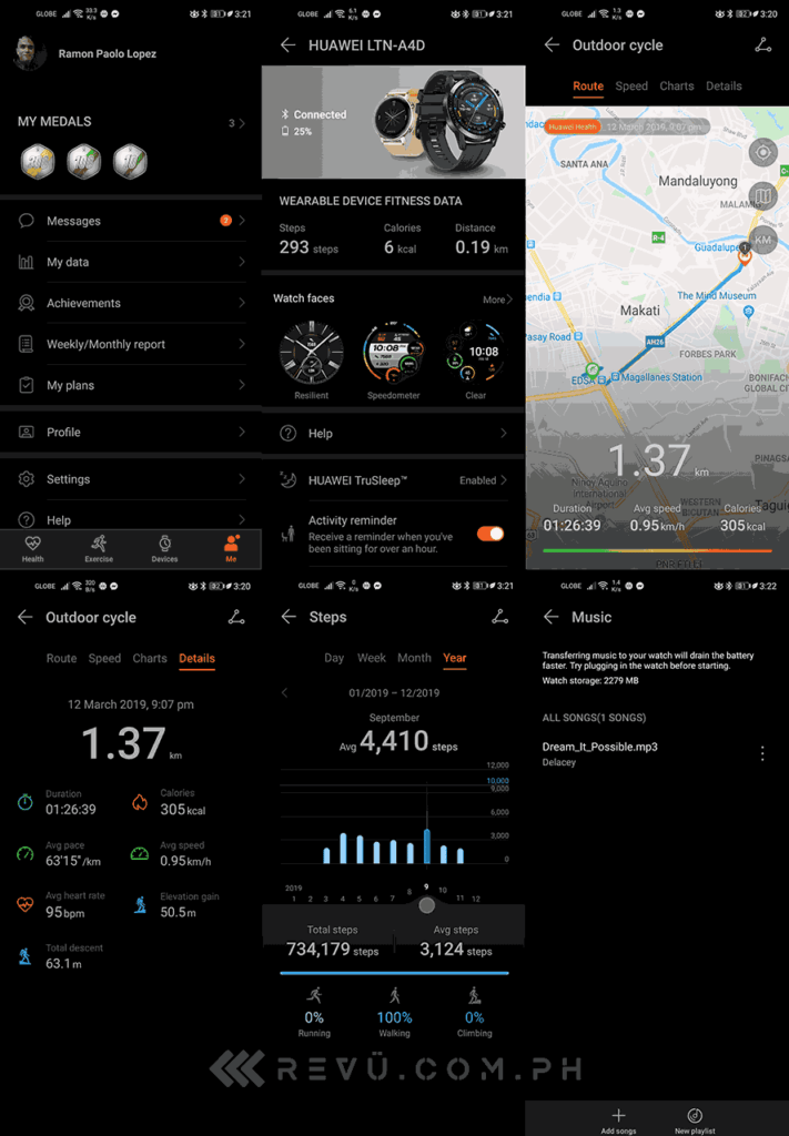 Huawei Health + Huawei Watch GT 2 screenshots by Revu Philippines