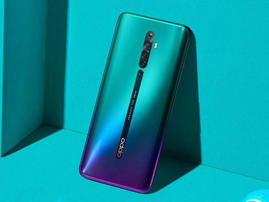 OPPO Reno 2F Nebula Green color