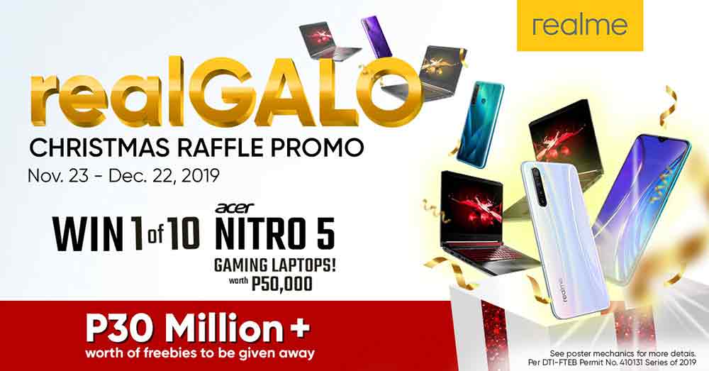 Realme Realgalo Christmas raffle promo 2019 via Revu Philippines