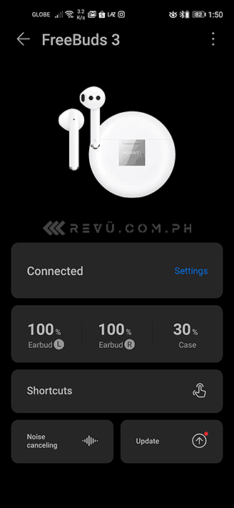 Huawei FreeBuds 3 with AI Life app via Revu Philippines