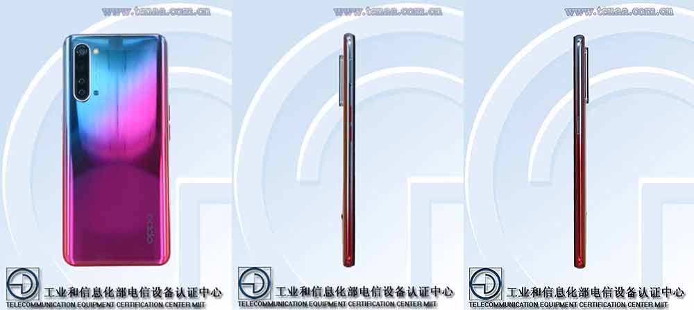 OPPO Reno 3 5G images on TENAA via Revu Philippines