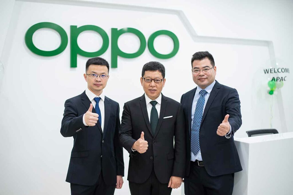 Jimmy Yi, Alen Wu, and Bobee Liu at the OPPO APAC Region hub launch in Malaysia via Revu Philippines