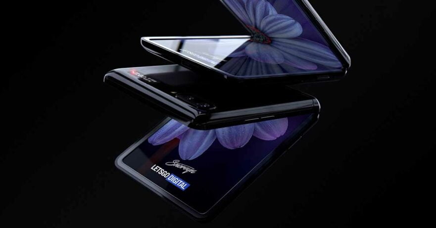 Samsung Galaxy Z Flip foldable clamshell design render via Revu Philippines