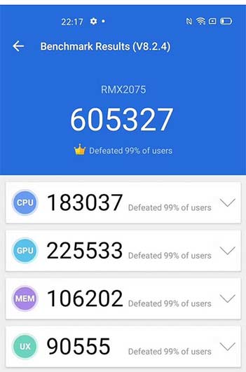 Realme X50 Pro 5G's highest Antutu benchmark score as of Feb 23, 2020 via Revu Philippines