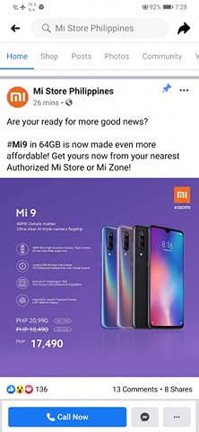 Xiaomi Mi 9 price cut and new SRP plus specs via Revu Philippines