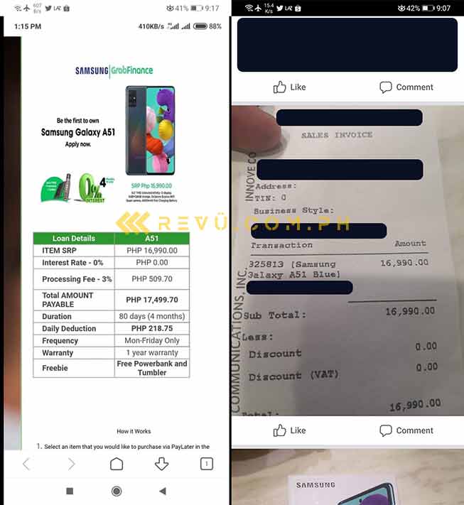 Samsung Galaxy A51 confirmed price, an exclusive of Revu Philippines