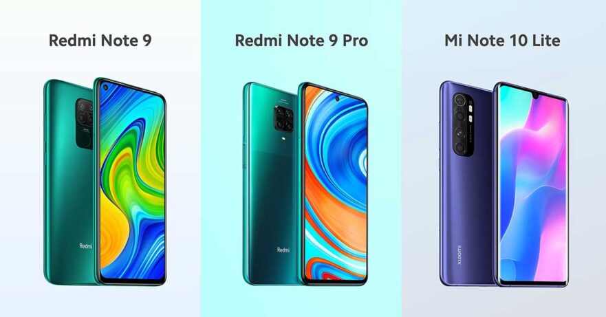 Xiaomi Redmi Note 9, Redmi Note 9 Pro, and Mi Note 10 Lite price and specs via Revu Philippines