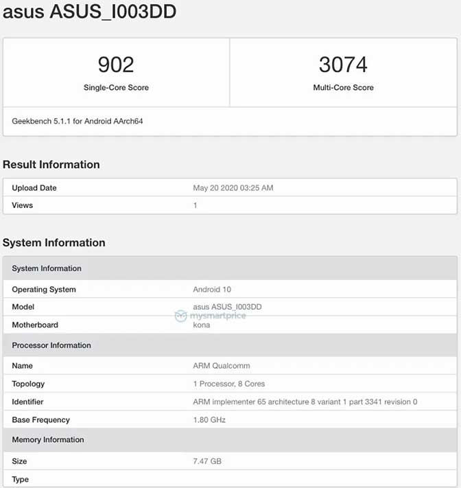 ASUS ROG Phone 3 likely Geekbench benchmark scores spotted via Revu Philippines